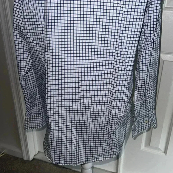Polo Ralph Lauren Men White & Navy Gingham Button-Up Sz Med- Blue Pony - Picture 6 of 6